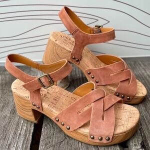 Kork-Ease Tia Brown Suede Sandals Size 10M